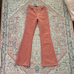 forever 21 pink corduroy flare pants !
